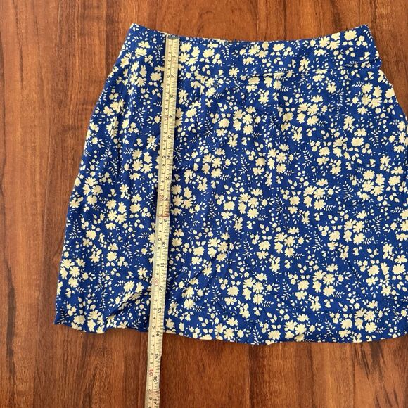 For Love & Lemons Mini Skirt Blue Floral Multicolor Size Small - Picture 5 of 9